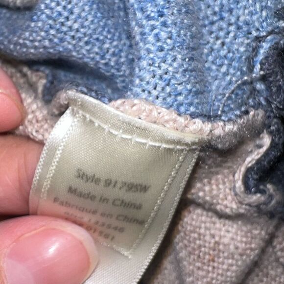 ECRU Striped 100% Linen V-Neck SleevelessTop Size Large EUC - Picture 6 of 8